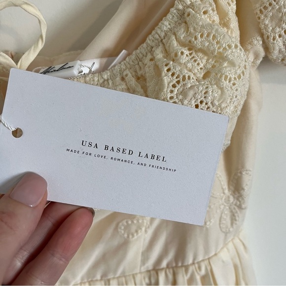 ADEIRLINA Vendela Cottagecore Puff Sleeve Praire Midi Dress - Picture 10 of 12